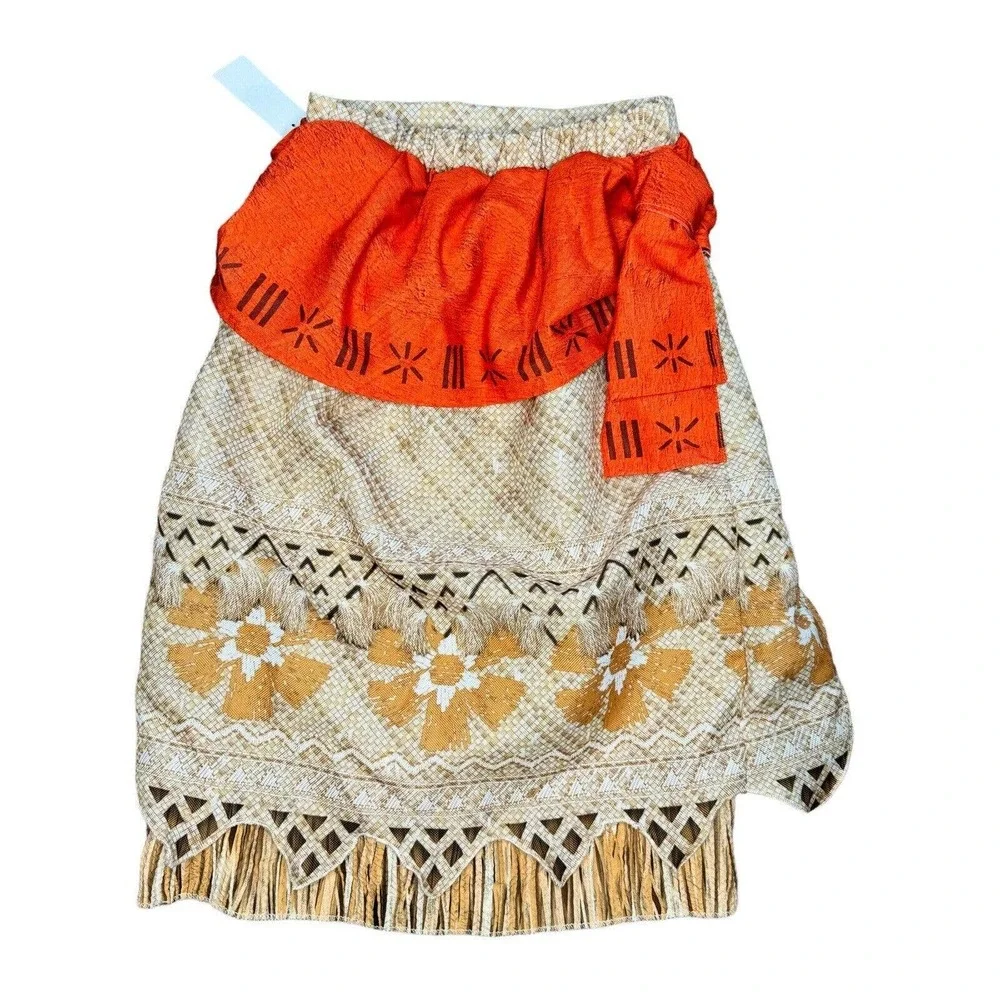 Disney Moana Beige Skirt (only) Costume Dress Up Girl Size 5-6 New